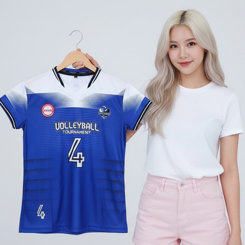 Jersey Voli Jumbo Pria Wanita Kaos Volly Big Size XXL 3XL 4XL 5XL Atasan Baju Voli Ukuran Besar Prem