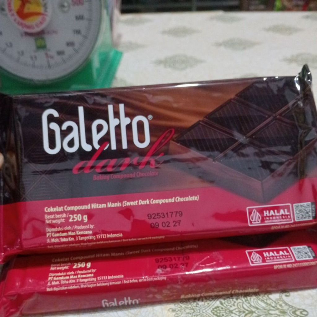 Coklat Batangan Galetto 250gr - Mudah Dihancurkan, Tekstur Lembut, Cocok untuk Berbagai Kue