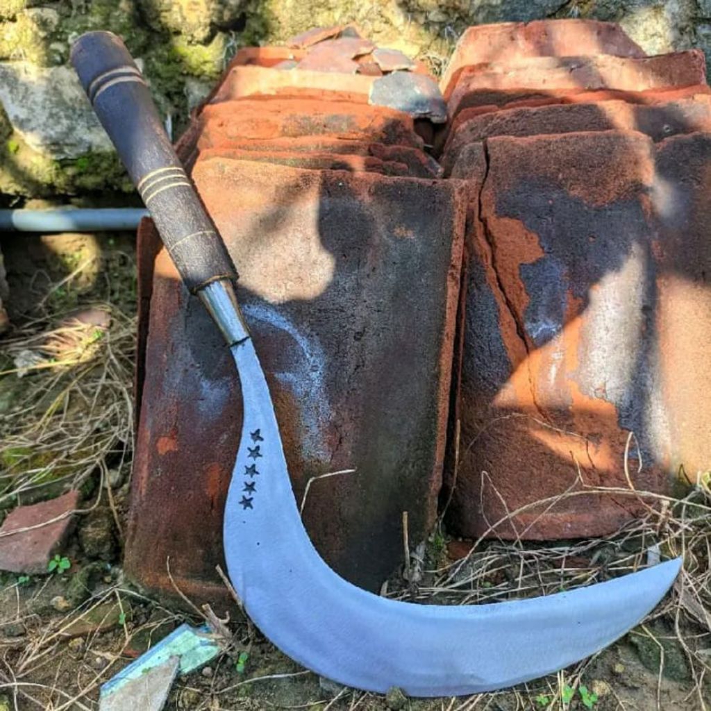 Arit rumput super tajam cap bintang lima asli baja khas madura ( free 1pisau dapur )