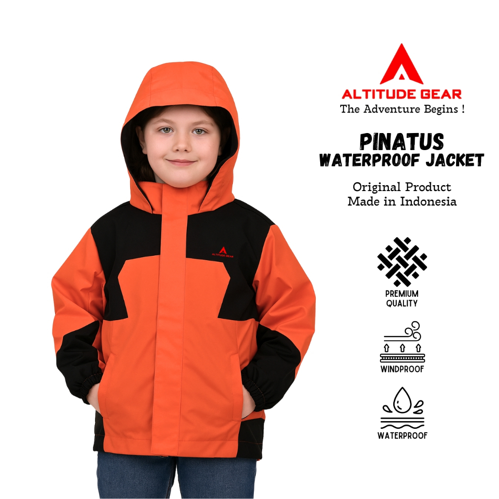 Altitude gear Jaket Gunung Anak Waterproof - Jaket Anak Laki Laki perempuan Jaket anak Winter