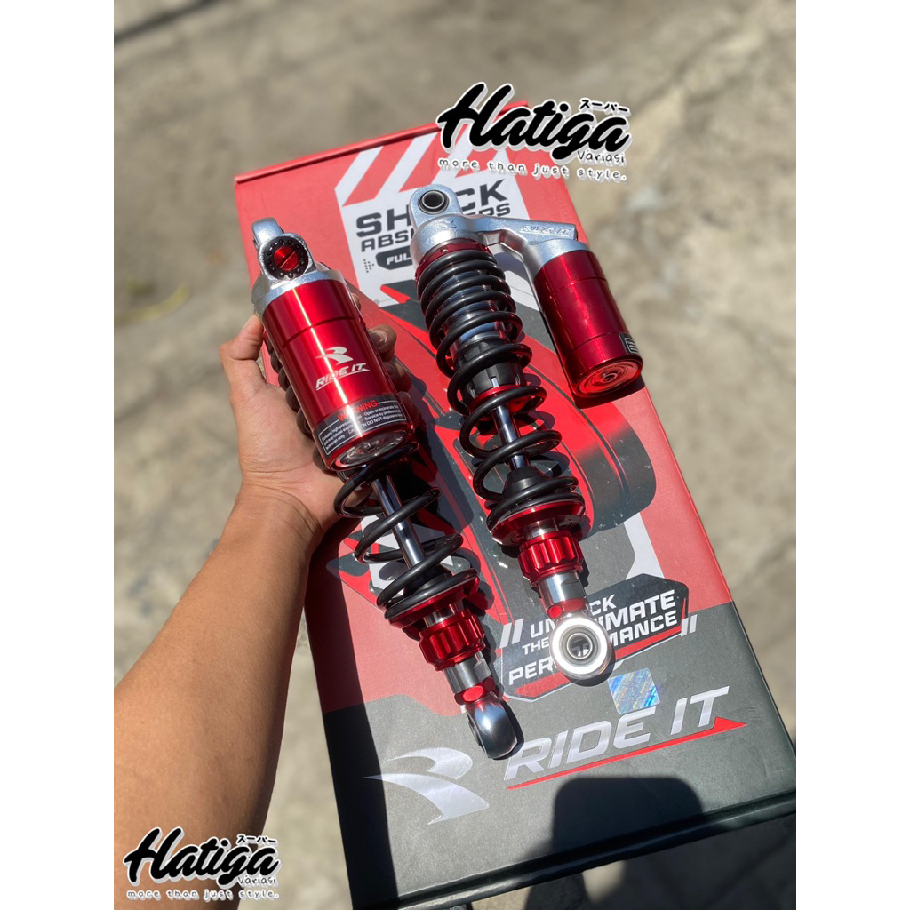 SHOCKBREAKER SKOK TABUNG RIDE IT GP 299 PRO SERIES CLICK FUNGSI GREY RED UKURAN 32 & 28