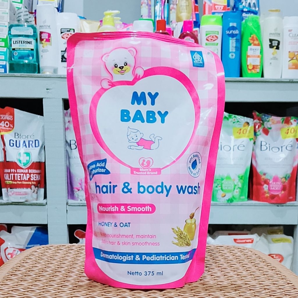 MY BABY Shampo Sabun Mandi Cair Bayi Nourish Smooth 375ml