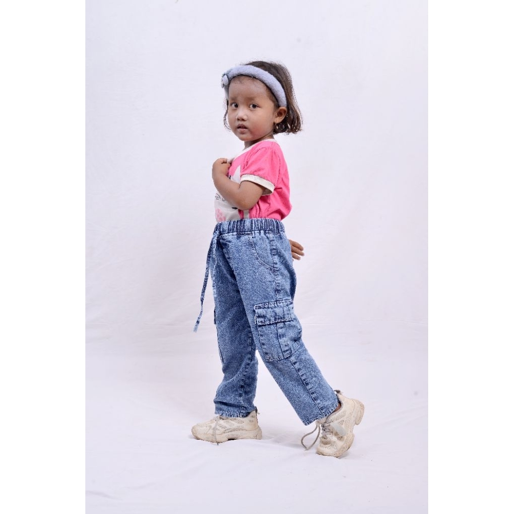 celana baggy pants cargo jeans anak