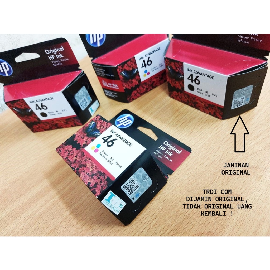 Tinta HP 46 Black & Colour Original Cartridge for TInta Printer HP 2520HC 4729