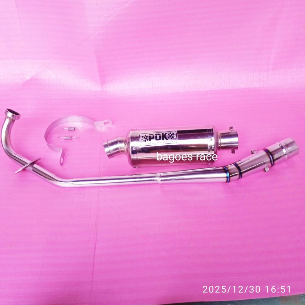knalpot racing PDK OVAL CROOM untuk motor Jupiter MX king Jupiter MX old Jupiter MX new satria Fu ka