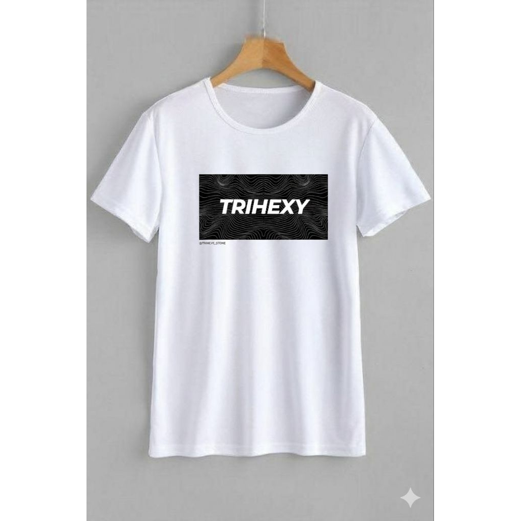 kaos pria TRIHEXY simple elegan combed30s