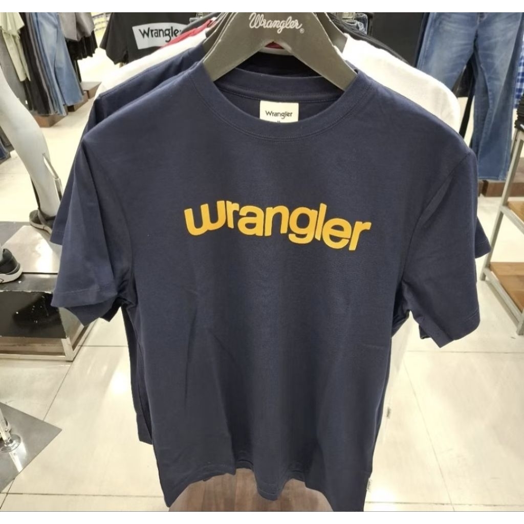 Wrangler Baju Kaos Lengan Pendek Pria Dewasa Original Navy