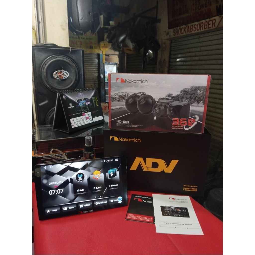 Head unit Android Nakamichi 9 inch ram 6/256GB / kamera 360 nakamichi