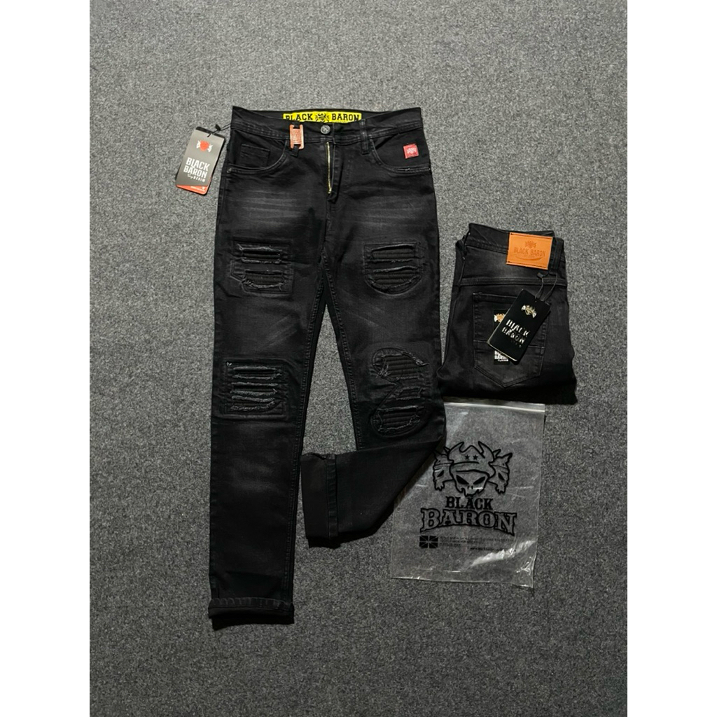 RUCAS  CELANA JEANS  PANJANG UKURAN 28-33 / CELANA JEANS PANJANG DISTRO COWOK SOBEK SOBEK