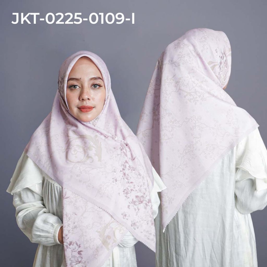 jilbab segiempat motif ukuran standar 110x110cm A3