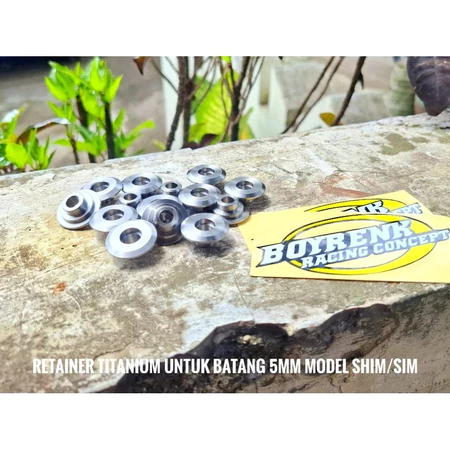 RETAINER TITANIUM TOPI KLEP SAJA TYPE SIM UNTUK KLEP BATANG 5MM -BOYRENK RACING CONCEPT