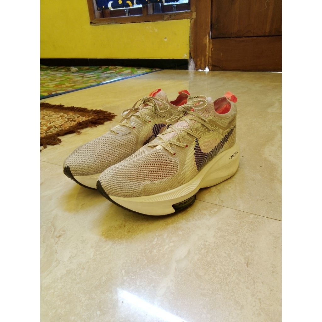Sepatu Running Jogging Lari SECOND Naiki Zoom Alphafly Next Nature Flat Pewter Size 45