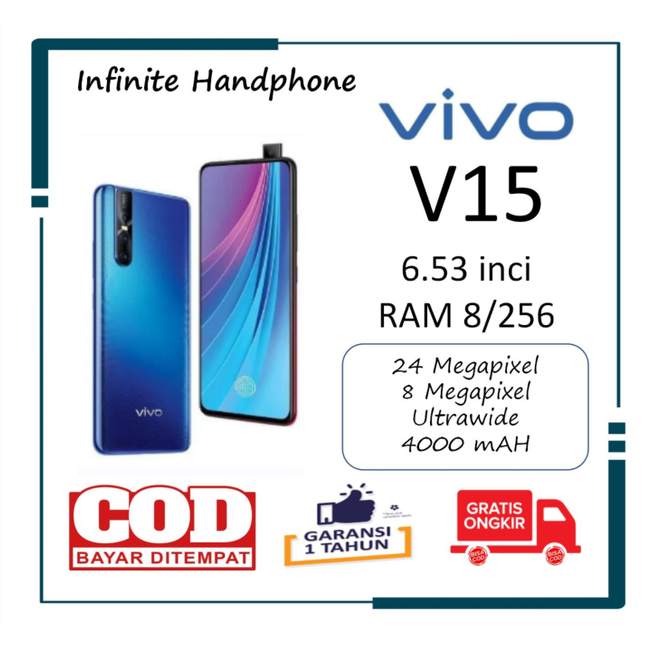baru vivo v15  ram 8/256gb ,y71 ram 6/128gb layar lebar 6.53 inci Fullset hp murah jaringan sidik ja