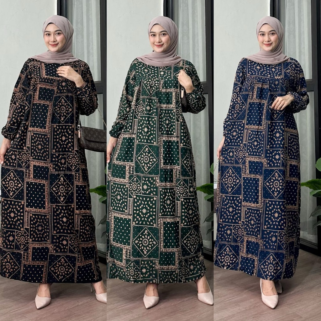 Daster Gamis Jumbo Ld 120 Motif Etnic Model Kekinian Terlaris