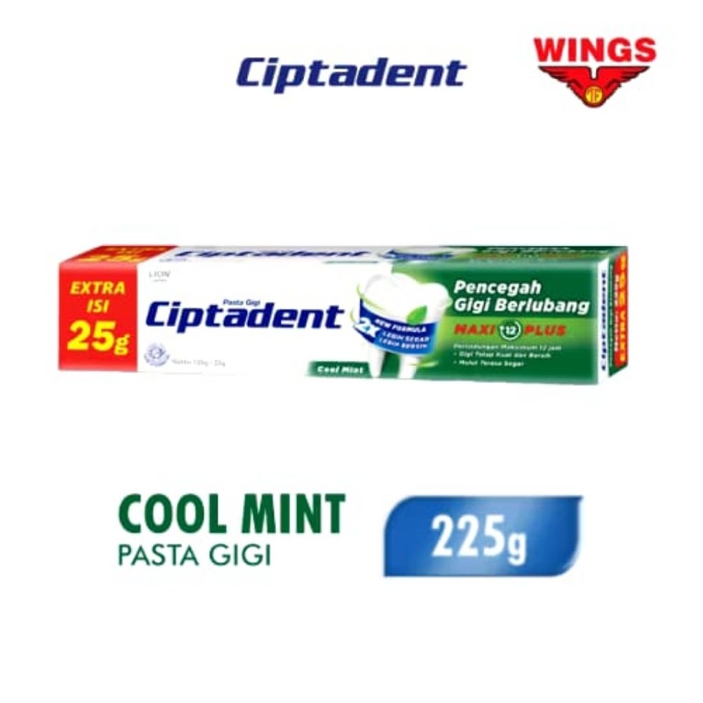 PASTA GIGI CIPTADENT JUMBO 225GR FREE SIKAT GIGI CIPTADENT