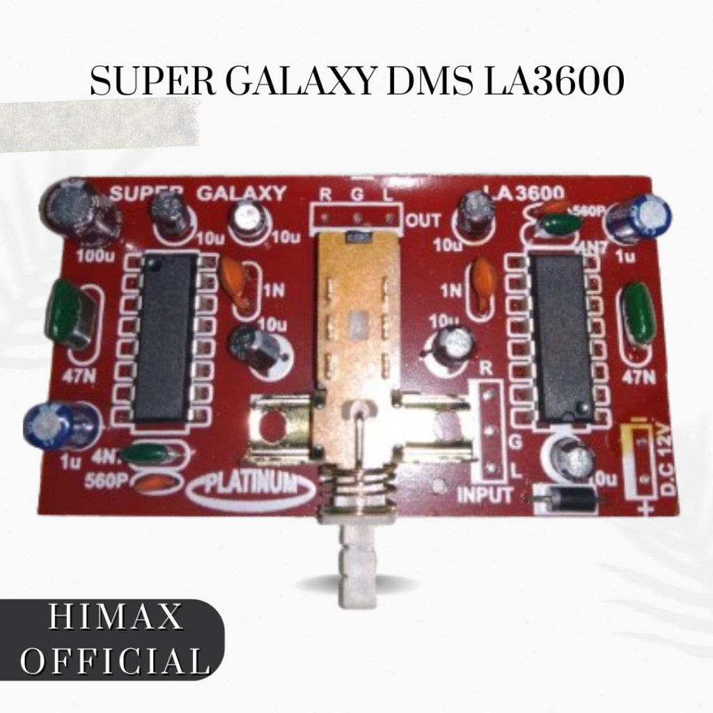 Super Galaxy DMS LA3600 Platinum Dual IC | Modul Giga Bass & Loudness Stereo | Penambah Suara Bass V