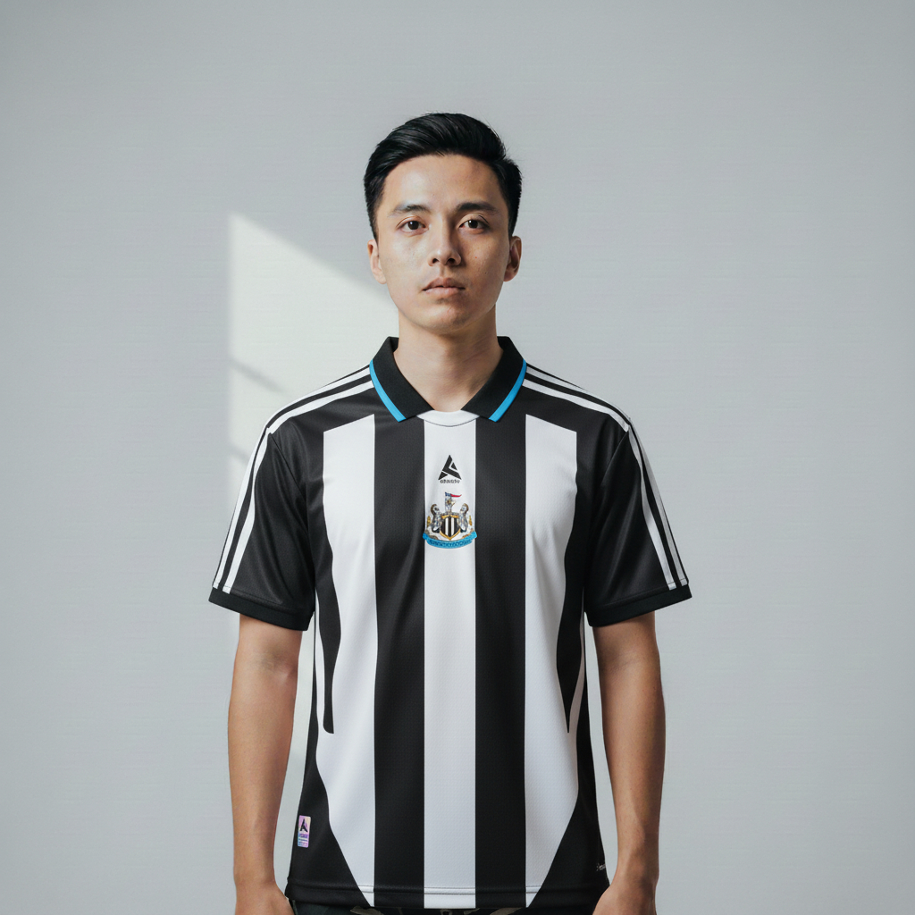 ATHLETIC SPORTWEAR - Jersey Vintage Bola Fantasy Newcastle Home 2007-08 Fullprinting Casual - Atasan