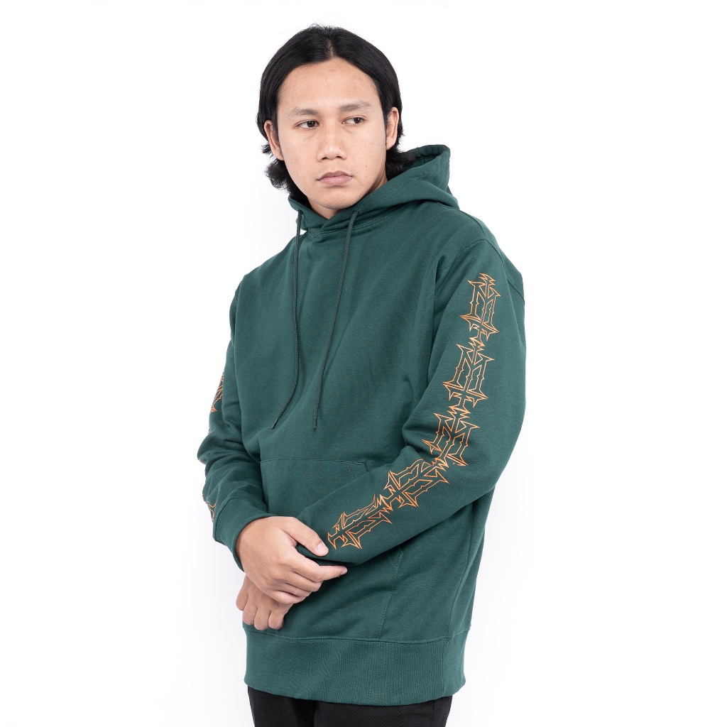 STANDE Silver Cruel MATERNAL DISASTER DARK GREEN PULLOVER HOODIE ORIGINAL