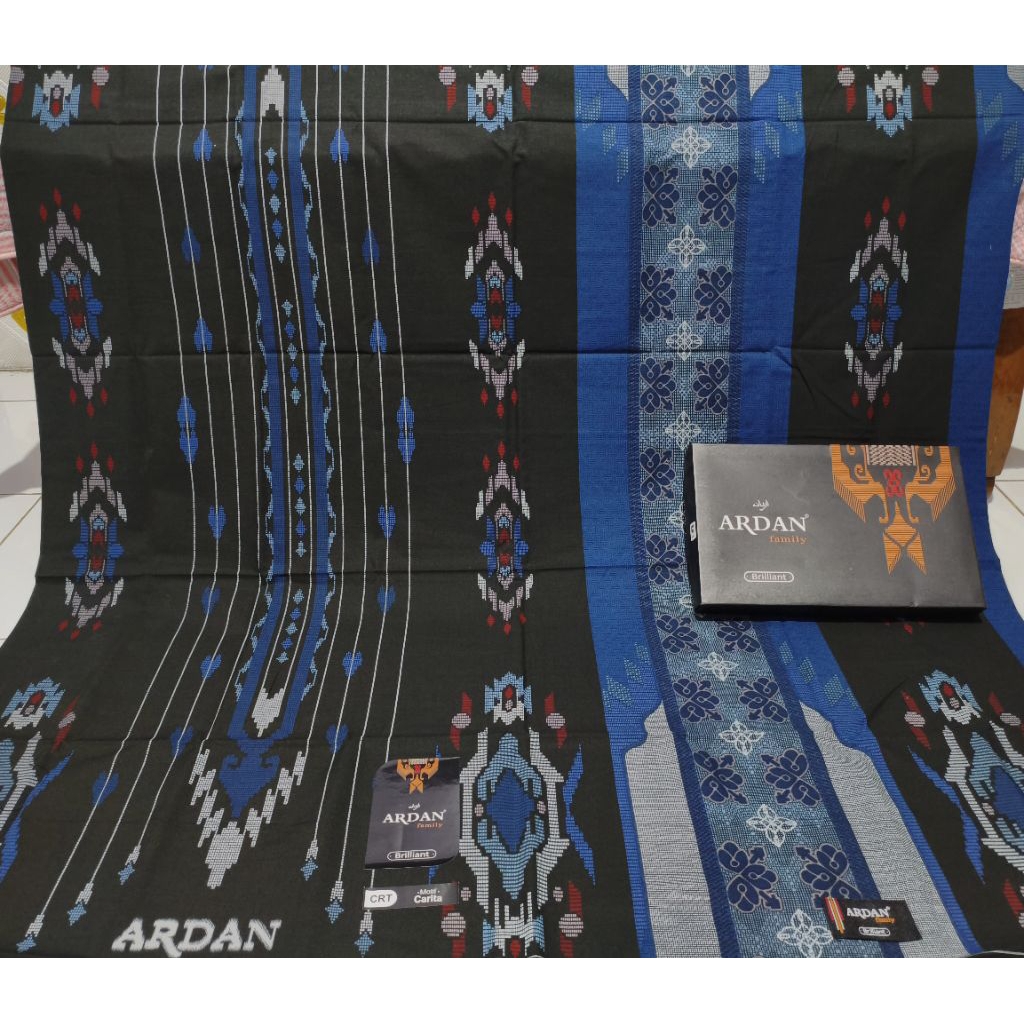Sarung Ardan Family Briliant Hitam Dan Putih | Sarung Ardan Brilian Gold dan Silver