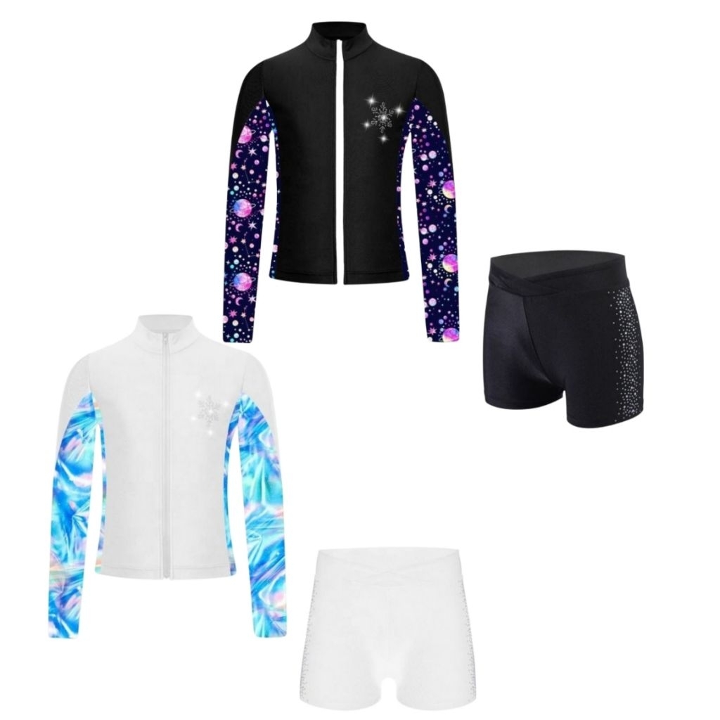 (READY STOCK 181) baju Ice skating anak baju latihan ice skating, performance ice skating figure