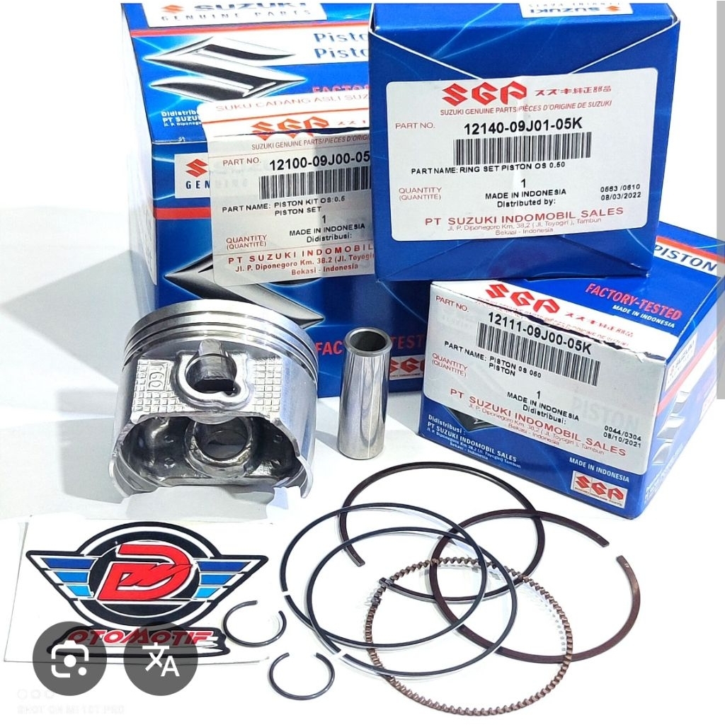 piston kit nex, nex f1, lets, address ori suzuki