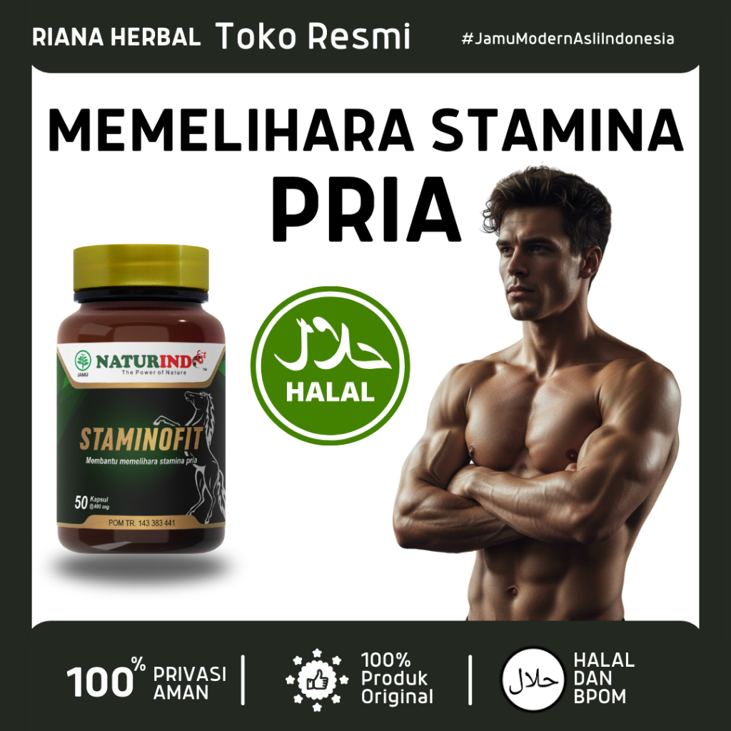 Obat Herbal Pasak Bumi Staminofit Naturindo Suplemen Pria Dewasa Membantu Memelihara Stamina Pria