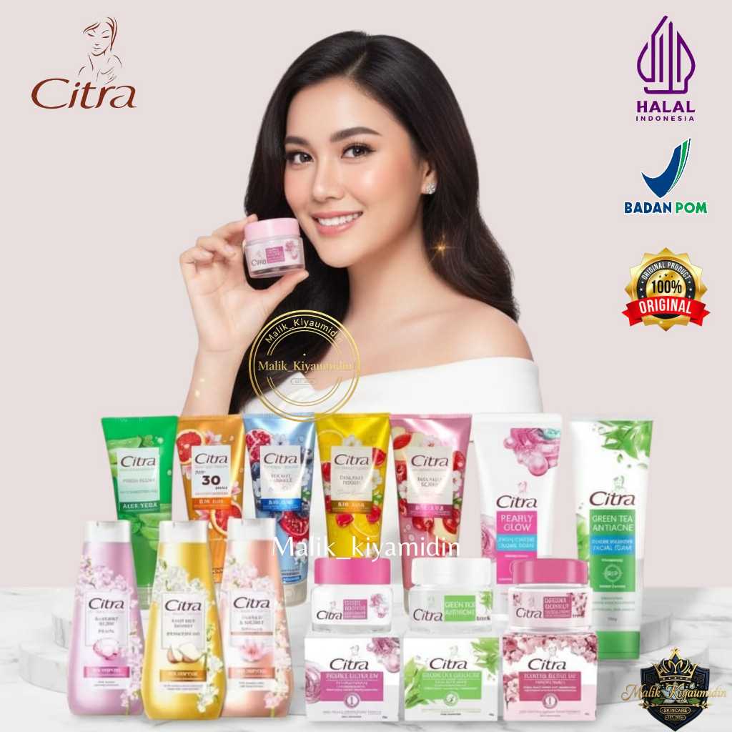 Citra Paket Lengkap all Variant Moisturizer Krim Pearly Glow UV, Sakura Glow ,Green Tea Anti Acne