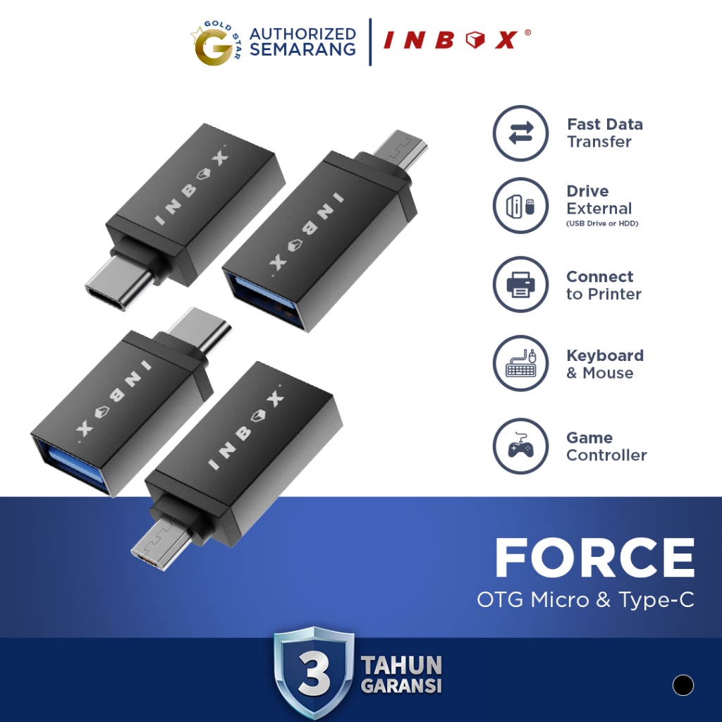 Inbox OTG Converter USB-A to Type-C/Micro