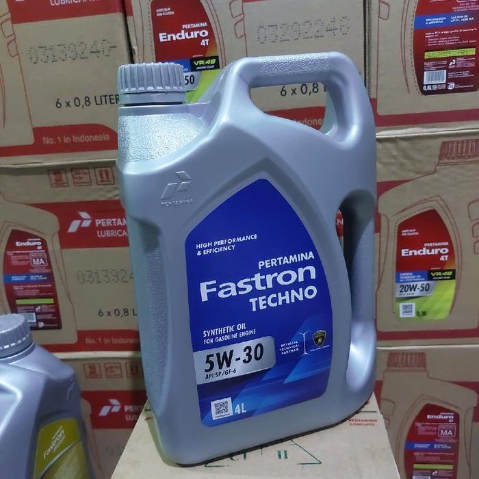 Oli Fastron Techno 5W-30 API SP Original 100%, Barcode, Sinar UV, Angka Sejajar, Segel