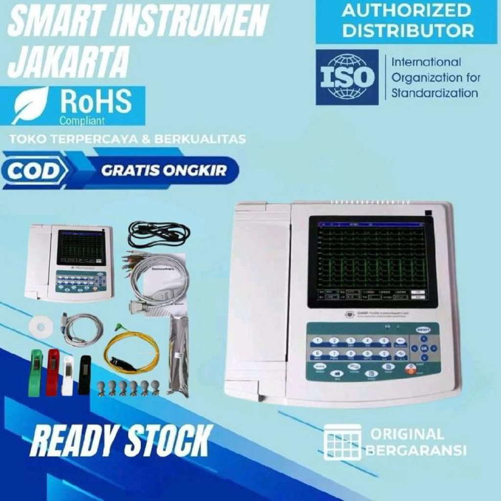 Digital 12-lead 12-channel Electrocardiograph ECG/EKG CONTEC ECG1200G