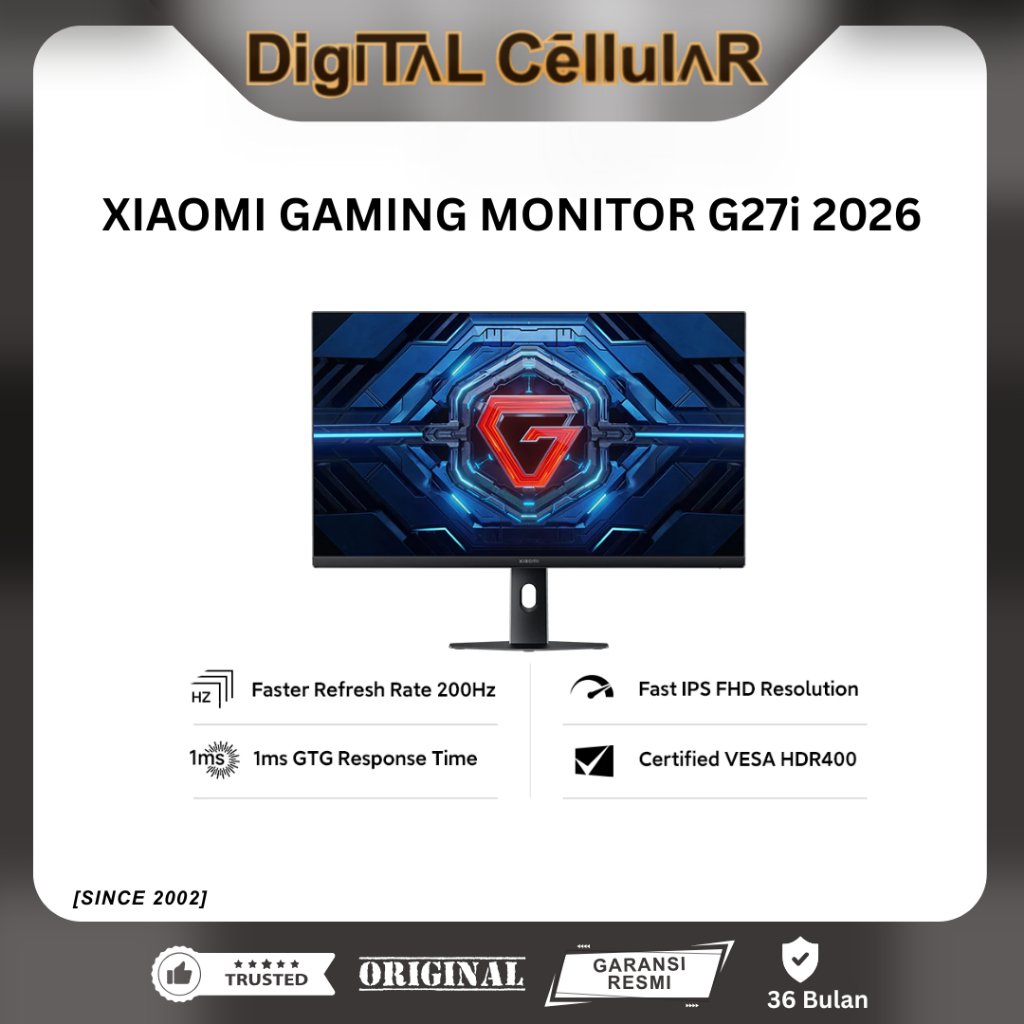 Xiaomi Gaming Monitor G27i 2026 Faster Refresh Rate 200Hz | Xiaomi Gaming Monitor G27i Garansi Resmi