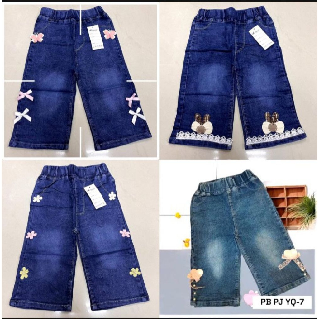Jeans Kulot Anak Cewek / Celana Jeans Anak Perempuan 7/8 Premium Import