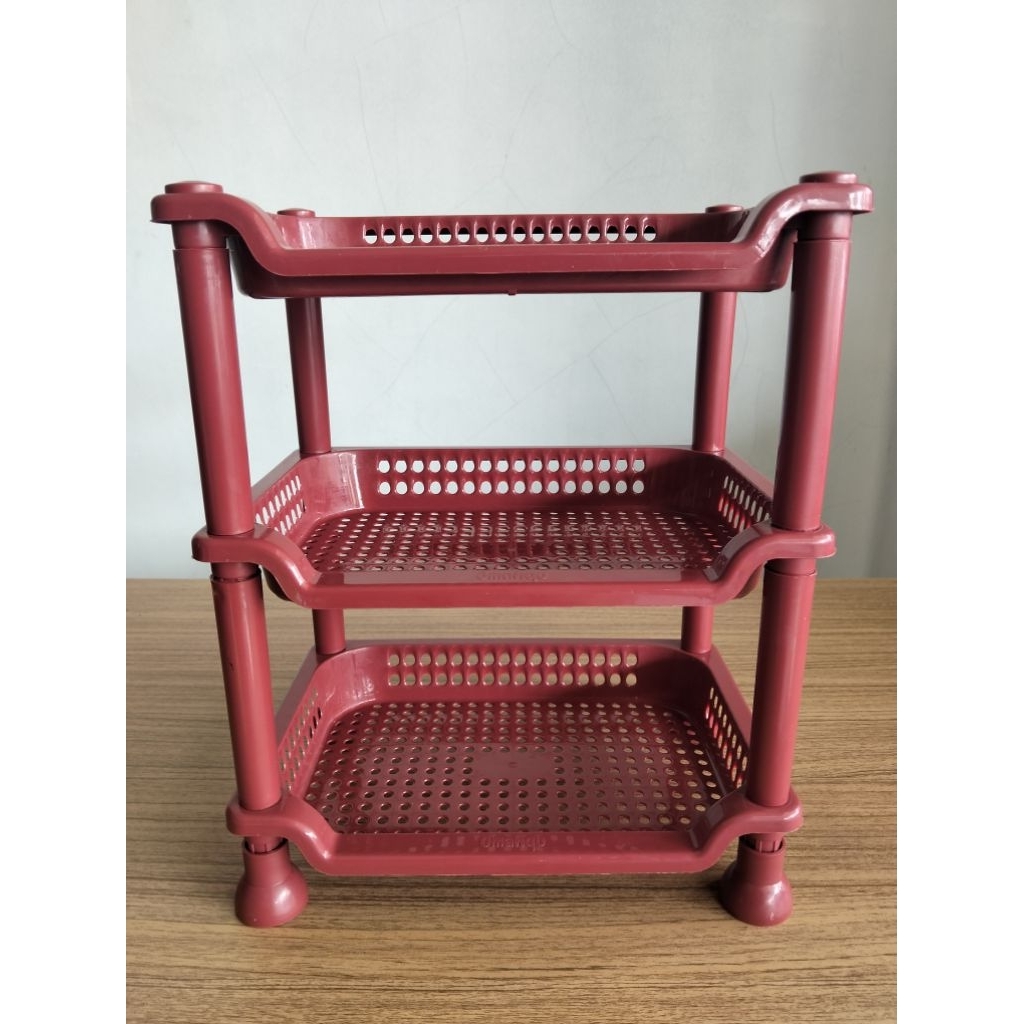 RAK PLASTIK SUSUN 3|RAK BUMBU DAPUR|RAK MAKEUP|RAK BUKU TULIS|RAK SERBAGUNA