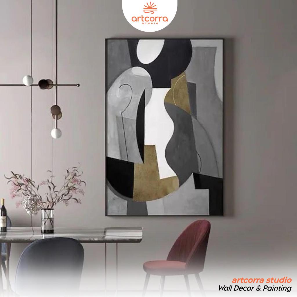 Lukisan Minimalis Abstract Modern Frame