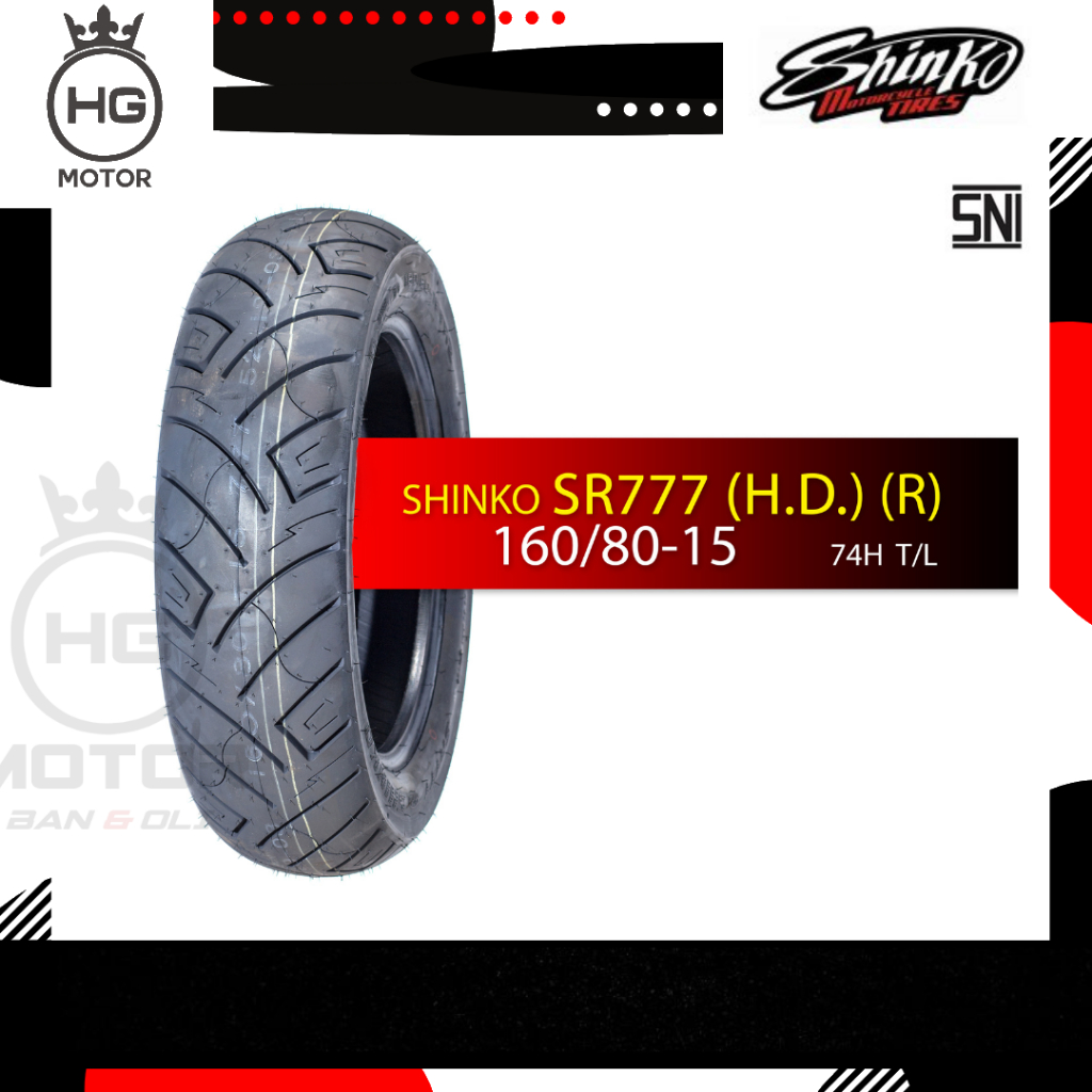BAN LUAR SHINKO SR777 (R) 160/80-15 Ring 15