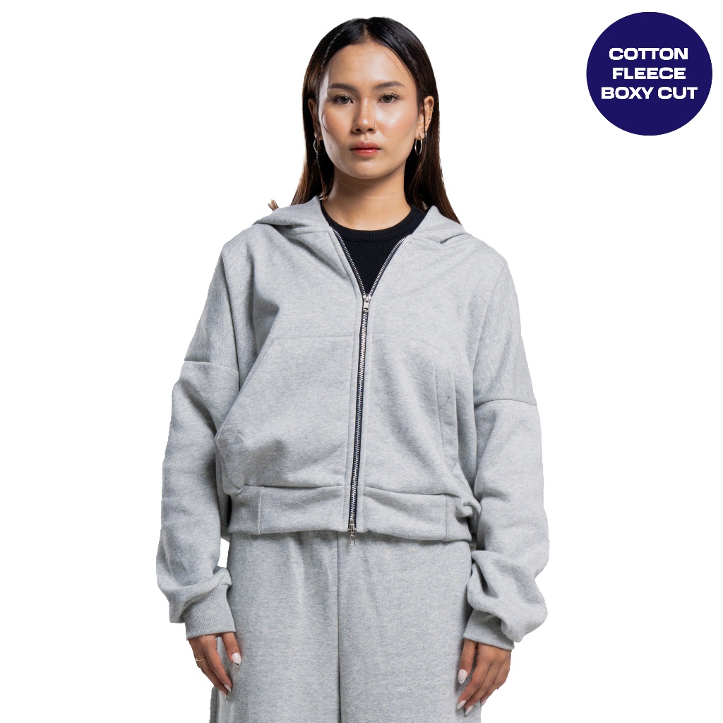 JORN - Boxy Double Zip Misty / Zipper Hoodie Boxy / Zipper Boxy / Zipper Boxy 300/330/430gsm / Zippe