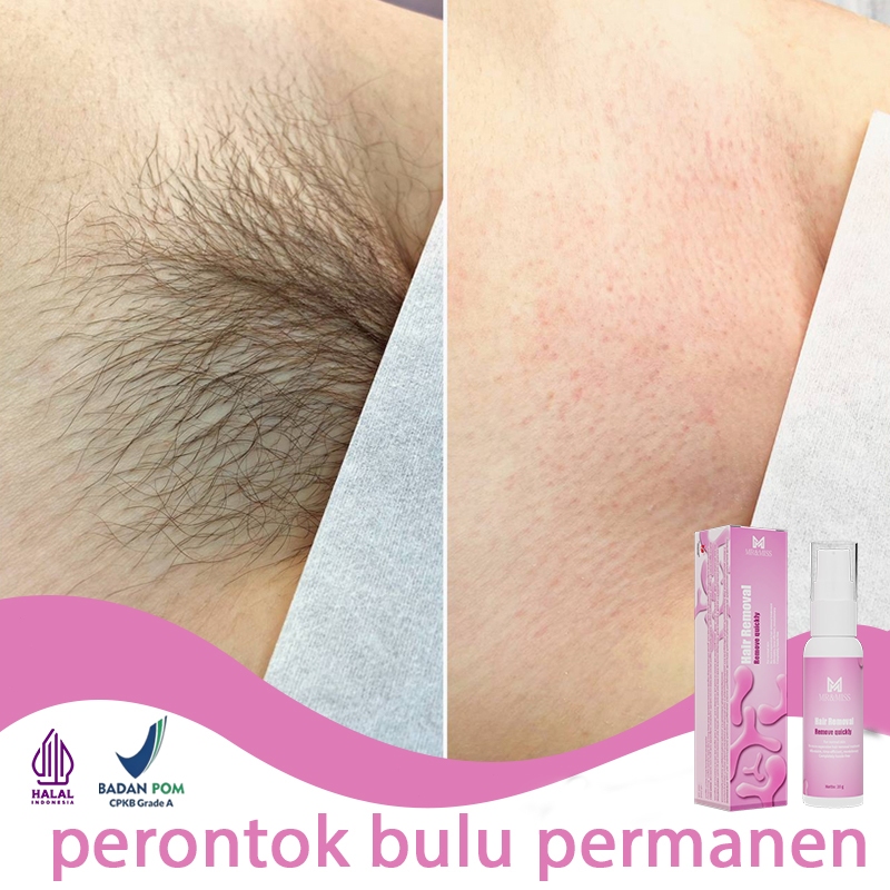 Perontok bulu permanen asli Krim Penghilang Bulu Ketiak, Tangan, Kaki, dan Miss V Mudah & Tanpa Rasa