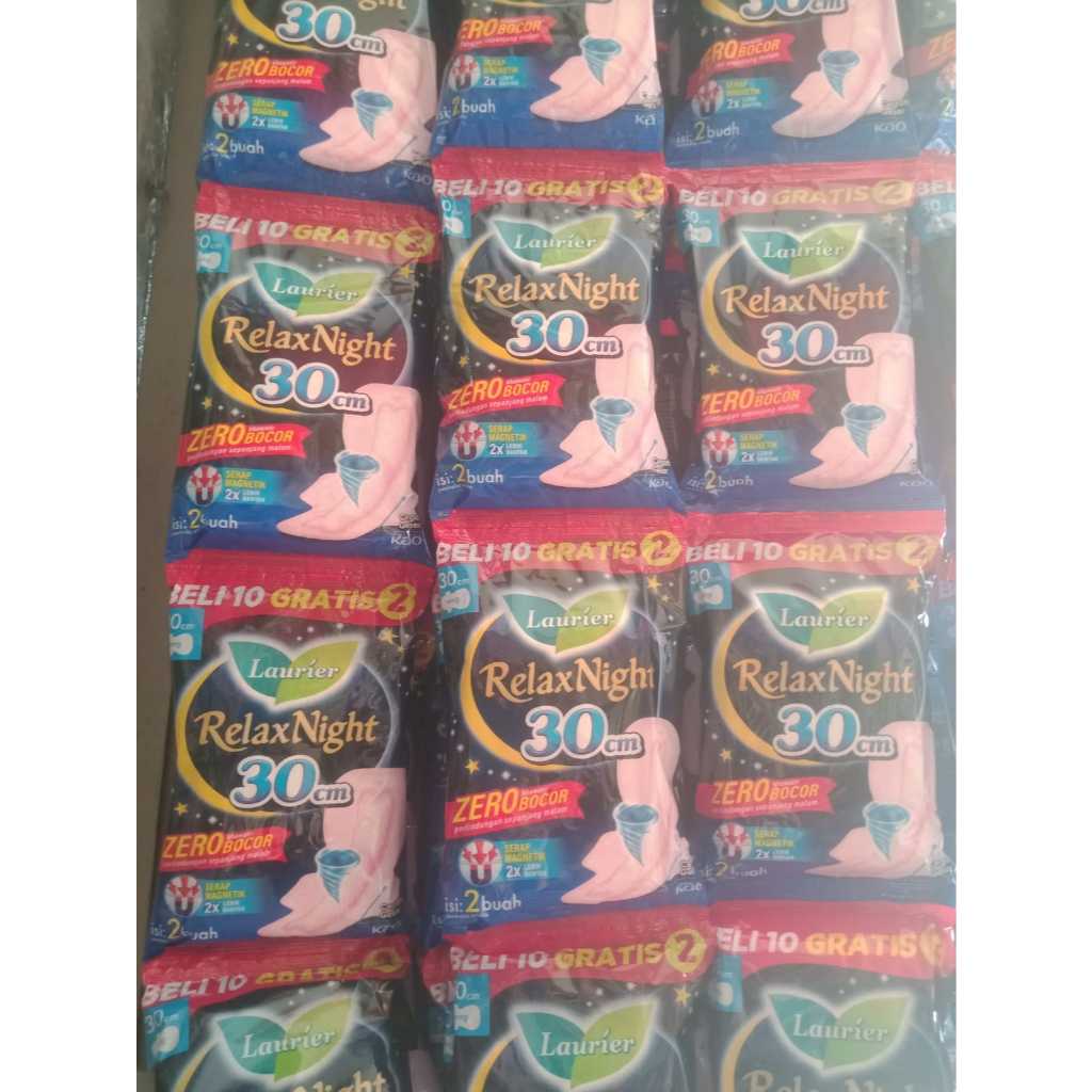Laurier Relax Night Sachet 30cm 10 Sachet (isi 2) - Renceng Bonus 2 sachet