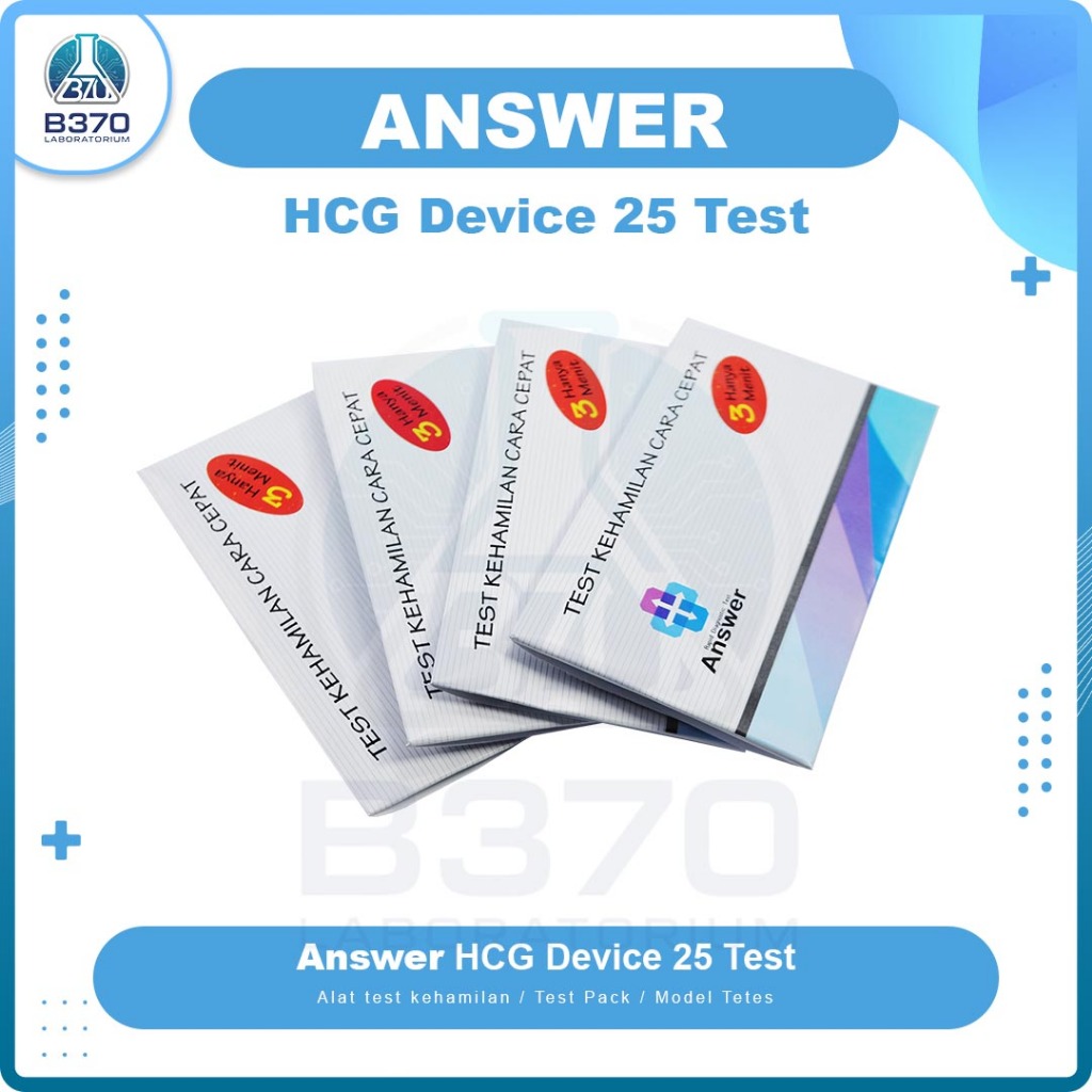Tes Kehamilan ANSWER HCG – Rapid Test Strip 50T & Device 25T