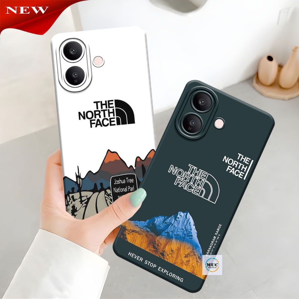 Macaron Case Vivo V60 Lite - Vivo V40 Lite - Vivo V50 Lite Case Hp Motif THE NORTH FACE - Case Hp Le