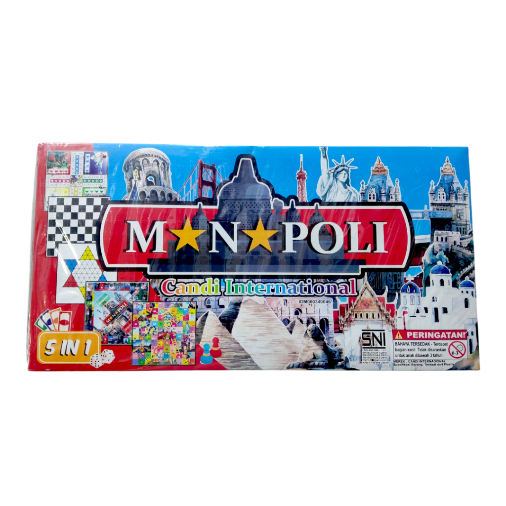 Mainan Monopoli 5 in 1 Candi Internasional