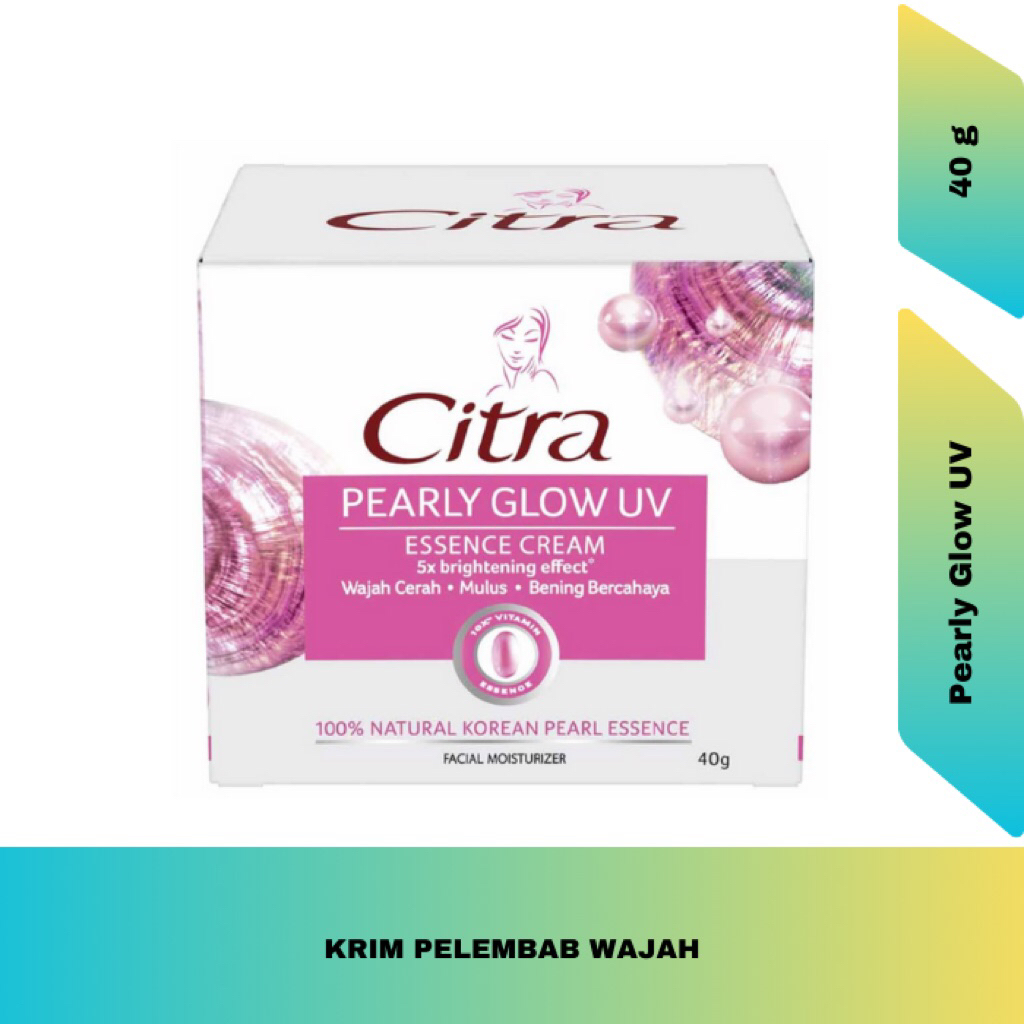 Pelembab Wajah Citra 40g dengan Perlindungan UV & Nutrisi Mutiara