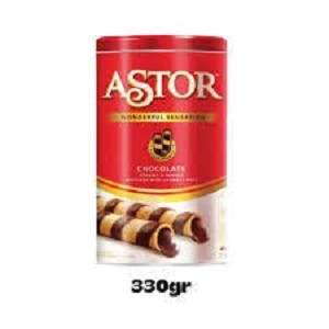 Astor Kaleng 330 gr/Astor Merah/Astor Kaleng Wafer Coklat