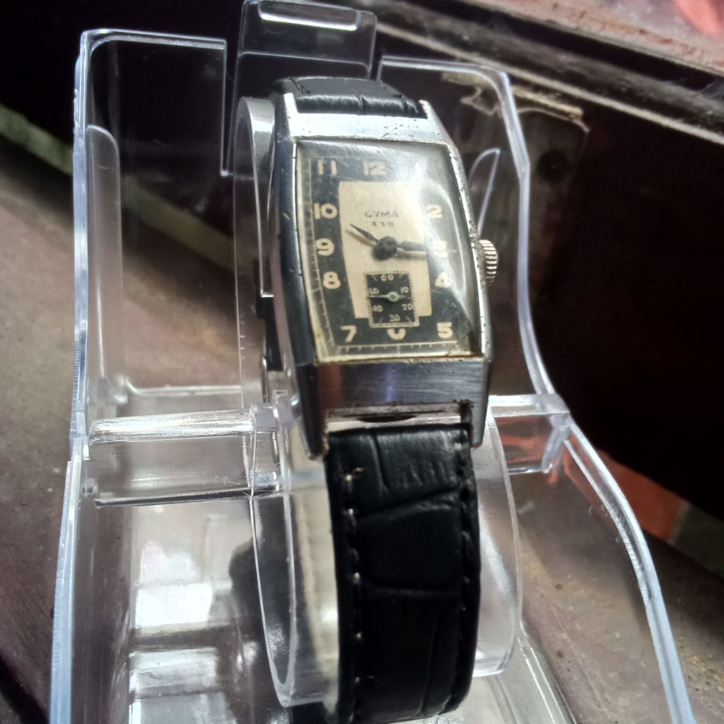 jam tangan pria cyma tank watch artdeco thn 1930an subsecond