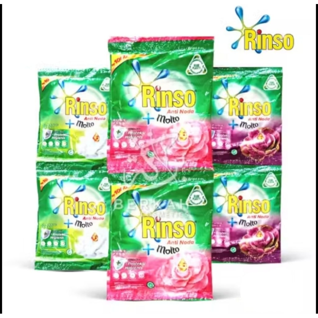 Rinso Molto Bubuk Sachet 1 Renteng Isi 6 Sachet