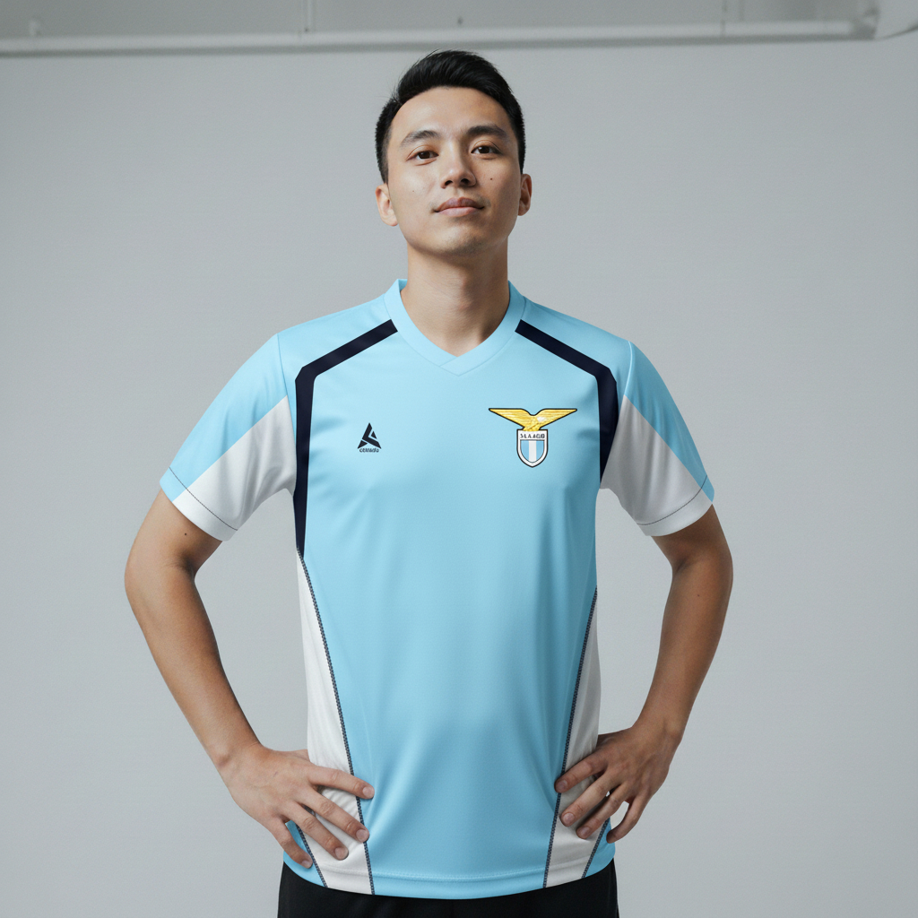 ATHLETIC SPORTWEAR - Jersey Bola Fantasy Lazio Home 2004-2005 Fullprinting Casual - Atasan