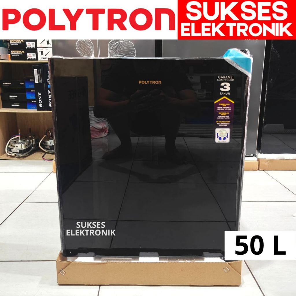 KULKAS POLYTRON 1 PINTU PRH-51 / LEMARI ES MINI KECIL HOTEL PRH51 50 LITER