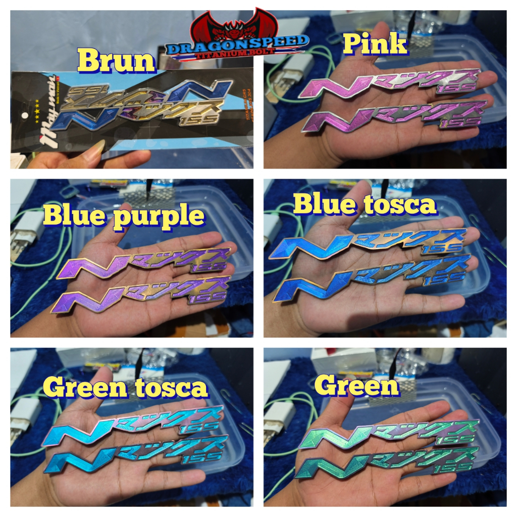 Logo emblem titanium yamaha nmax 155 japan original titanium