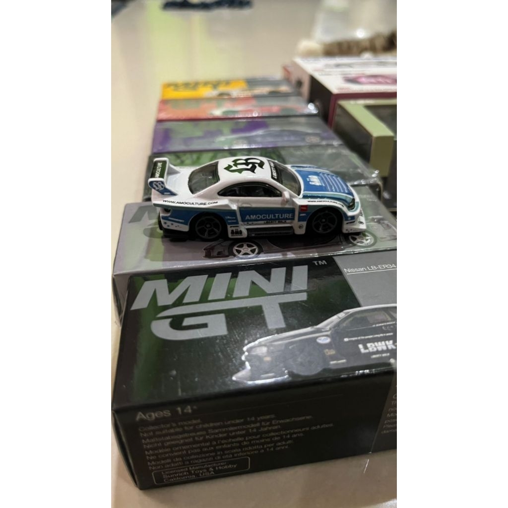Hot Wheels Costum s15 LBWK AMO Culture Blue+mini GT s15 auto pinense blue