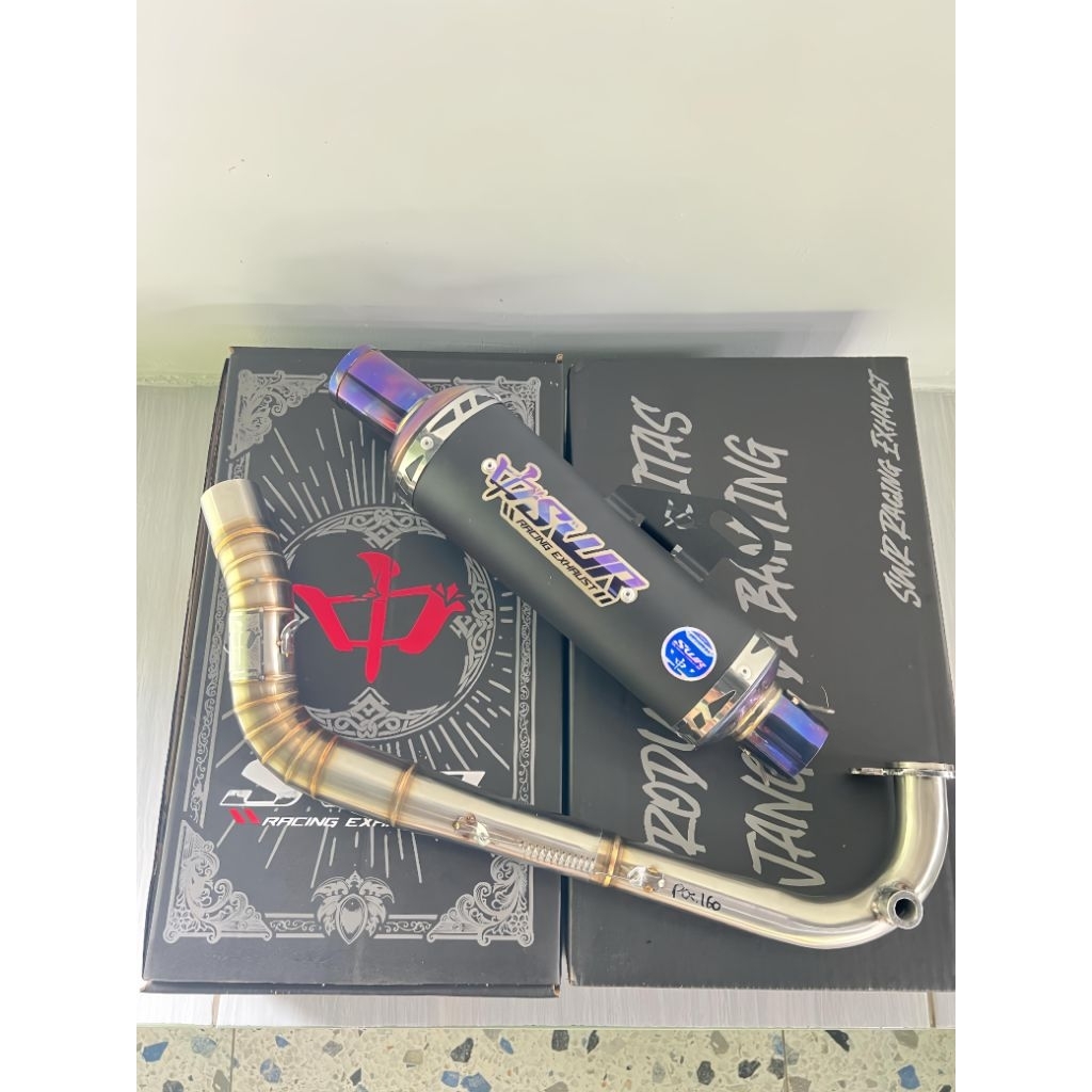 Type Exorcist Knalpot Non Samlong Original SWR Racing cocok untuk motor vario nmax aerox vario160 pc